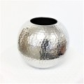 80047-ROUND 8" FLOWER VASE W/HAMMERED DESIGN